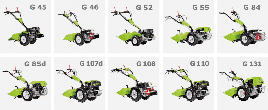 Gama de Motocultores Grillo